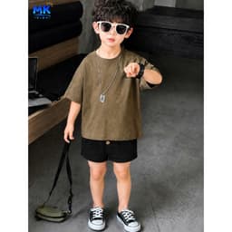 Quần Short Đũi Bé Trai Coco MK Kids Màu Đen Lưng Thun Form Ngắn Trên Gối Mềm Mát Thoáng Khí Mùa Hè 2-10 Tuổi 8