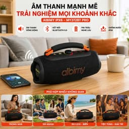 Loa Bluetooth Aibimy MY372BT PRO Công Suất 40-70W, Pin 6000mAh, Chống Nước IPX6, Hỗ Trợ USB AUX Thẻ Nhớ TF 9