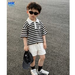 Quần Short Đũi Bé Trai Coco MK Kids Màu Trắng Lưng Thun Form Ngắn Trên Gối Mềm Mát Thoáng Khí Mùa Hè 2-10 Tuổi 7