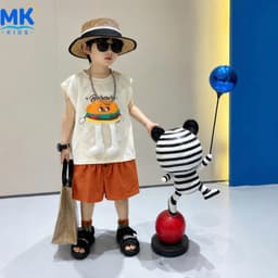 Quần Short Đũi Bé Trai Coco MK Kids Màu Cam Đất Lưng Thun Form Ngắn Trên Gối Mềm Mát Thoáng Khí Mùa Hè 2-10 Tuổi 7