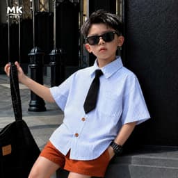Quần Short Đũi Bé Trai Coco MK Kids Màu Cam Đất Lưng Thun Form Ngắn Trên Gối Mềm Mát Thoáng Khí Mùa Hè 2-10 Tuổi 6