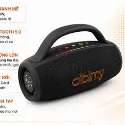 Loa Bluetooth Aibimy MY373BT Công Suất 40-70W Pin 6000mAh, Loa Xách Tay Bluetooth 5.0 Hỗ Trợ USB Thẻ Nhớ TF AUX 3