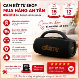 Loa Bluetooth Aibimy MY373BT Công Suất 40-70W Pin 6000mAh, Loa Xách Tay Bluetooth 5.0 Hỗ Trợ USB Thẻ Nhớ TF AUX 9