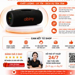 Loa Bluetooth Aibimy MY392BT 120W, Bluetooth 5.3, Chống Nước IPX6, Đèn LED, Pin 6-8H, Hỗ Trợ USB/TF/AUX, Kèm Dây Đeo 7