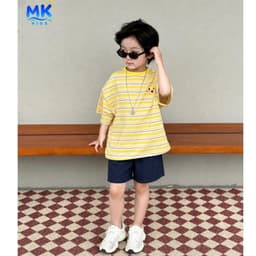 Quần Short Đũi Bé Trai Coco MK Kids Màu Xanh Than Lưng Thun Form Ngắn Trên Gối Mềm Mát Thoáng Khí Mùa Hè 2-10 Tuổi 7