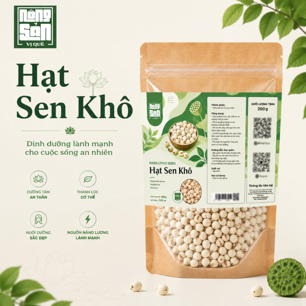 Hạt Sen Khô - Thơm bùi, giàu các loại dinh dưỡng