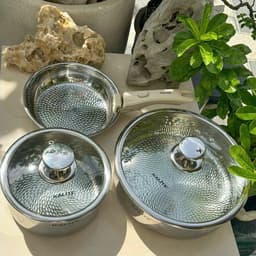 Bộ Nồi Chảo Inox Kalite Lumia KCS568 6 Món – Inox 304, Cán Rời, Vân Vảy Cá, Dùng Bếp Từ, Chống Dính 2