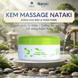 Kem Massage Mặt & Toàn Thân Nataki MOLLYHAIR Green Tea Trà Xanh - Dưỡng Ẩm Mềm Mại & Thư Giãn Da 200g 2
