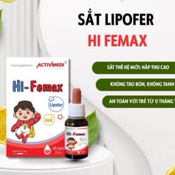 Siro Sắt Nhỏ Giọt Hi FeMax Bổ Sung Hỗ Trợ Tái Tạo Hồng Cầu Cho Trẻ Thiếu Máu 30ml 1