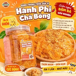 Bánh Tráng Đậm Vị Hành Phi Chà Bông PACO Food | Bánh Tráng Trộn Dẻo Dai Tỏi Phi Thơm Ngon | Ăn Vặt Đậm Đà Cực Cuốn 1