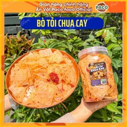 bánh tráng tỏi bò chua cay ngon Paco Food ăn hoài không ngán 3
