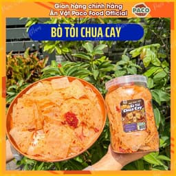bánh tráng tỏi bò chua cay ngon Paco Food ăn hoài không ngán 2