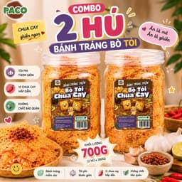 combo 2 hủ bánh tráng bò tỏi chua cay Paco Food -món ăn vặt quốc dân càng ăn càng dính 1