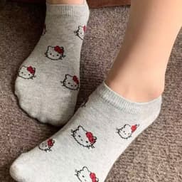 Sét 10 đôi tất lười mèo kitty chất cotton thoáng khí A3TI5 6