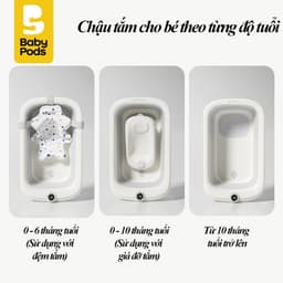 Chậu tắm xếp gọn cho bé Babypods, nhựa nguyên sinh cao cấp, có đồng hồ cảm biến đo nhiệt độ nước 3
