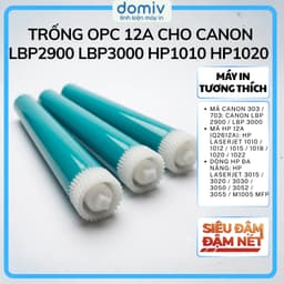 Trống OPC 12A Cho Canon LBP2900 LBP3000 HP1010 HP1020 In Đậm Nét Bền Đẹp 1
