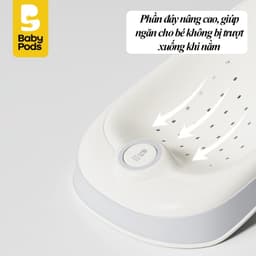 Giá đỡ tắm cho bé xếp gọn Babypods, tùy chỉnh độ cao, chống trượt hiệu quả, nhựa nguyên sinh cao cấp 4