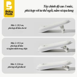 Giá đỡ tắm cho bé xếp gọn Babypods, tùy chỉnh độ cao, chống trượt hiệu quả, nhựa nguyên sinh cao cấp 2