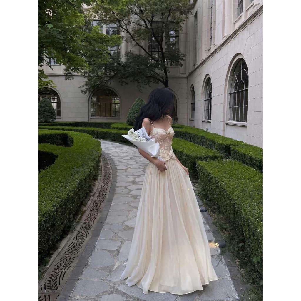 ĐẦM 2S COSET CÚP CHARM NGỰC XOẮN EO CV DÀI LINLUXE