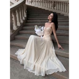 ĐẦM 2S COSET CÚP CHARM NGỰC XOẮN EO CV DÀI LINLUXE 6