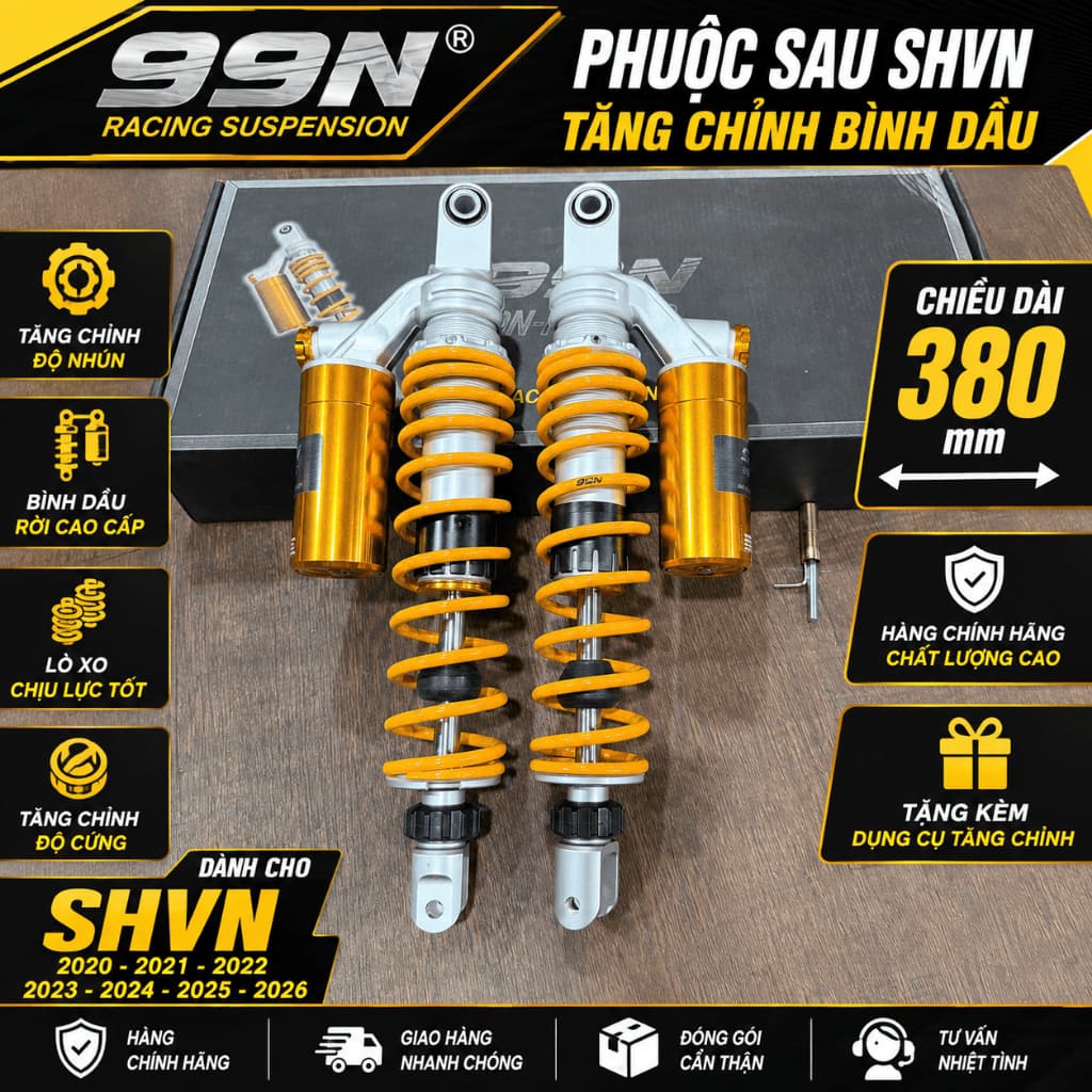 Phuộc Sau 99N Bình Dầu SHVN 2020-2026 Tặng Tem Mod OLong Phuộc Độ SH Việt Nam