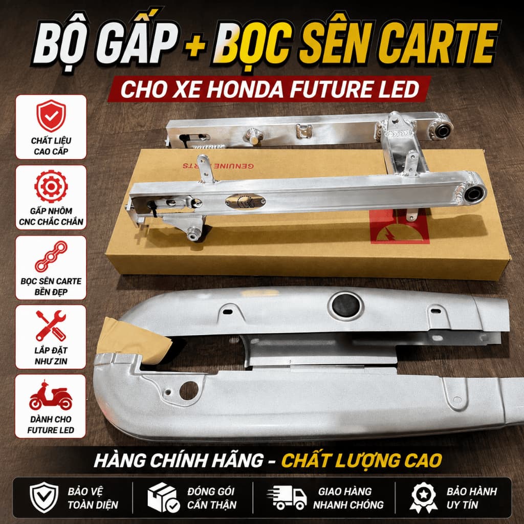 Gắp DKT Future LED Kèm Carte Bọc Sên Honda Future Đồ Chơi Xe Máy