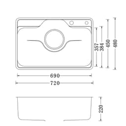 Chậu rửa bát Nobinox LIKEN NL724D bảo hành 10 năm, chống xước hoàn hảo 8
