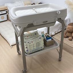 Bàn thay tã kết hợp bồn tắm di động xếp gọn Babypods 2in1 mẫu Yunchu, tùy chỉnh độ cao, báo nhiệt độ nước 6