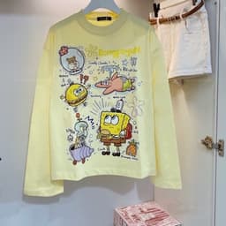 | 𝐋𝐨𝐧𝐠𝐭𝐞𝐞 | ÁO THUN TAY DÀI BỌT BIỂN VÀNG PASTEL VẢI COTTON 4