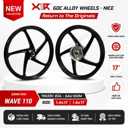 Mâm Nice X1R Wave 110 Fuled Wave i125 Trước Đĩa Sau Đùm 1.4x17 1.6x17 1