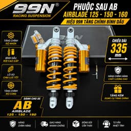 Phuộc 99N Bình Dầu Sau Cho Xe AB Air Blade 125 150 160 Tặng Tem Mod OLong 1