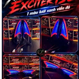 Cặp Đèn Xi Nhan Lưới Viền LED Màu Cho Exciter 150 Đèn Báo Rẽ Trang Trí Xe 4