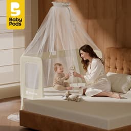 [CHIỀU DÀI 1.5M] Giường cũi, giường trẻ em Babypods, sofa ghép cạnh giường ba mẹ (tùy chỉnh độ cao 11 mức, xếp gọn) 1