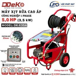 Máy Xịt Rửa Cao Áp Công Nghiệp DDEKO 3.5kW DEKO DK-X35A, Áp Lực 200Bar Lưu Lượng 15-17 L/p, Piston Sứ 20mm, BH 8 tháng 1