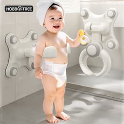 [Nâng cấp giác hút] Giá đỡ tắm đứng cho bé hiệu Hobbytree, dụng cụ hỗ trợ tắm và gội đầu cho bé dán tường 1