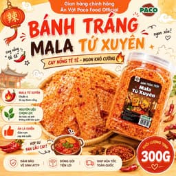 Bánh Tráng Mala Tứ Xuyên 300g Paco Food – Cay Nồng Tê Tê, Giòn Rụm Ngon Khó Cưỡng 🌶️ 1