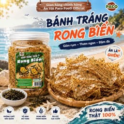 Bánh Tráng Rong Biển PACO 300g – Rong Biển Sấy Hành Phi Tỏi – Bánh Tráng Trộn Đậm Đà – Ăn Vặt Càng Ăn Càng Ghiền 1
