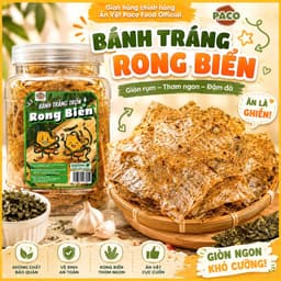 Bánh Tráng Rong Biển PACO 300g – Bánh Tráng Trộn Rong Biển Sấy Hành Phi Tỏi – Gia Vị Độc Quyền Nhà Paco Ăn Vặt Cực Cuốn 1