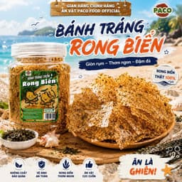 Bánh Tráng Trộn Rong Biển 300g PACO – Bánh Tráng Rong Biển Sấy Hành Phi Tỏi – Ăn Vặt ăn vặt tiện lợi mở ra là ăn đi chơi 1