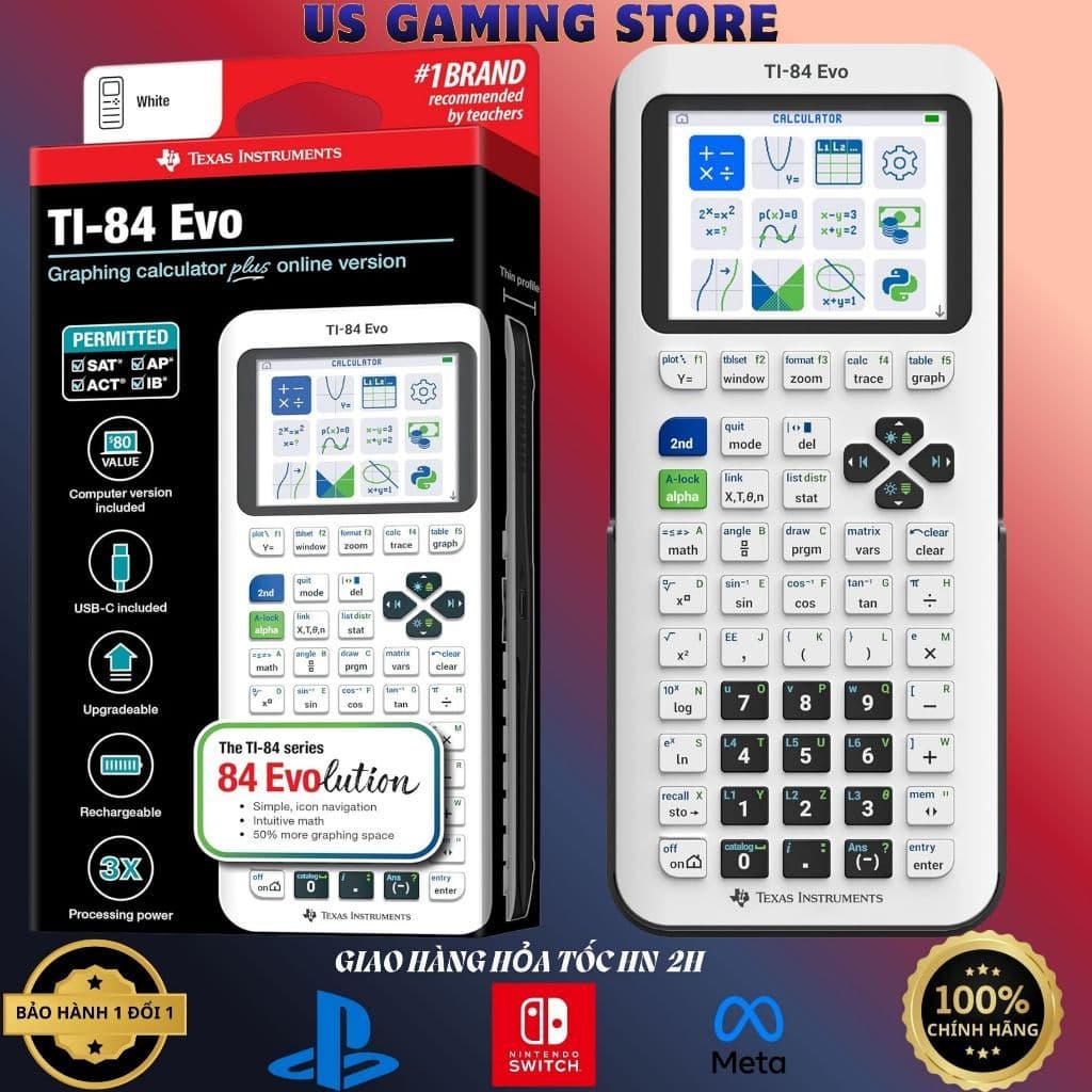 Máy tính Khoa học Lập trình Vẽ đồ thị TI-84 Evo Graphing Calculator Texas Instruments