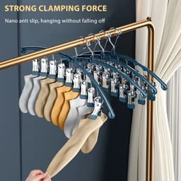 Móc Treo Quần Áo Đa Tầng 20 Móc và Móc 10 Kẹp Treo Đồ Lót, Tất, Quần Áo Trẻ Nhỏ Có Khóa Chống Gió. LMS 9