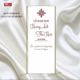 152 - COMBO KHUNG SẮT + BẢNG TÊN DÂU RỄ IN VẢI CANVA MỜ KHÔNG BẮT SÁNG 7