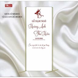 152 - COMBO KHUNG SẮT + BẢNG TÊN DÂU RỄ IN VẢI CANVA MỜ KHÔNG BẮT SÁNG 6