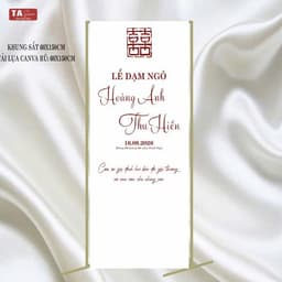 152 - COMBO KHUNG SẮT + BẢNG TÊN DÂU RỄ IN VẢI CANVA MỜ KHÔNG BẮT SÁNG 5
