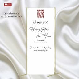 152 - COMBO KHUNG SẮT + BẢNG TÊN DÂU RỄ IN VẢI CANVA MỜ KHÔNG BẮT SÁNG 8