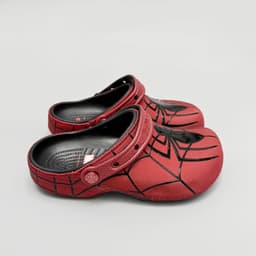 Dép sục classic spiderman, sục nhện đen đỏ phù vải 3D sóng động, sục nam nữ chủ đề nhện, nhựa eva chống trượt 3