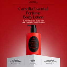 LOUVCELL Sữa dưỡng thể nước hoa hương hoa trà Camellia Essential Perfume Body Lotion 300ml 2