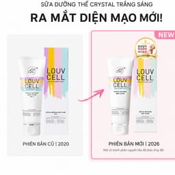 LOUVCELL Bộ đôi kem body dưỡng thể trắng da cấp ẩm 120ml + 250ml, tiện lợi, mang đi hằng ngày - Hàng công ty, có VAT 2