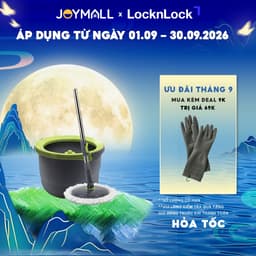Bộ cây lau nhà Lock&Lock xoay tay mini Ettom bằng thép không gỉ ETM498, Màu xám bạc, Hàng chính hãng - JoyMall 1
