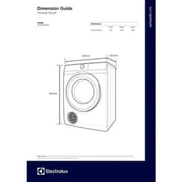 Máy Sấy Quần Áo Electrolux EDV904H3WC UltimateCare 300 9kg Thông Hơi Sấy Đảo Chiều Diệt Khuẩn Chính Hãng 8
